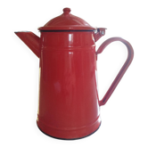 Cafetière en tôle émaillée vintage