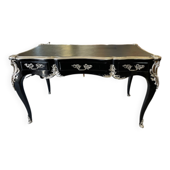 Black and silver Louis XV style desk
