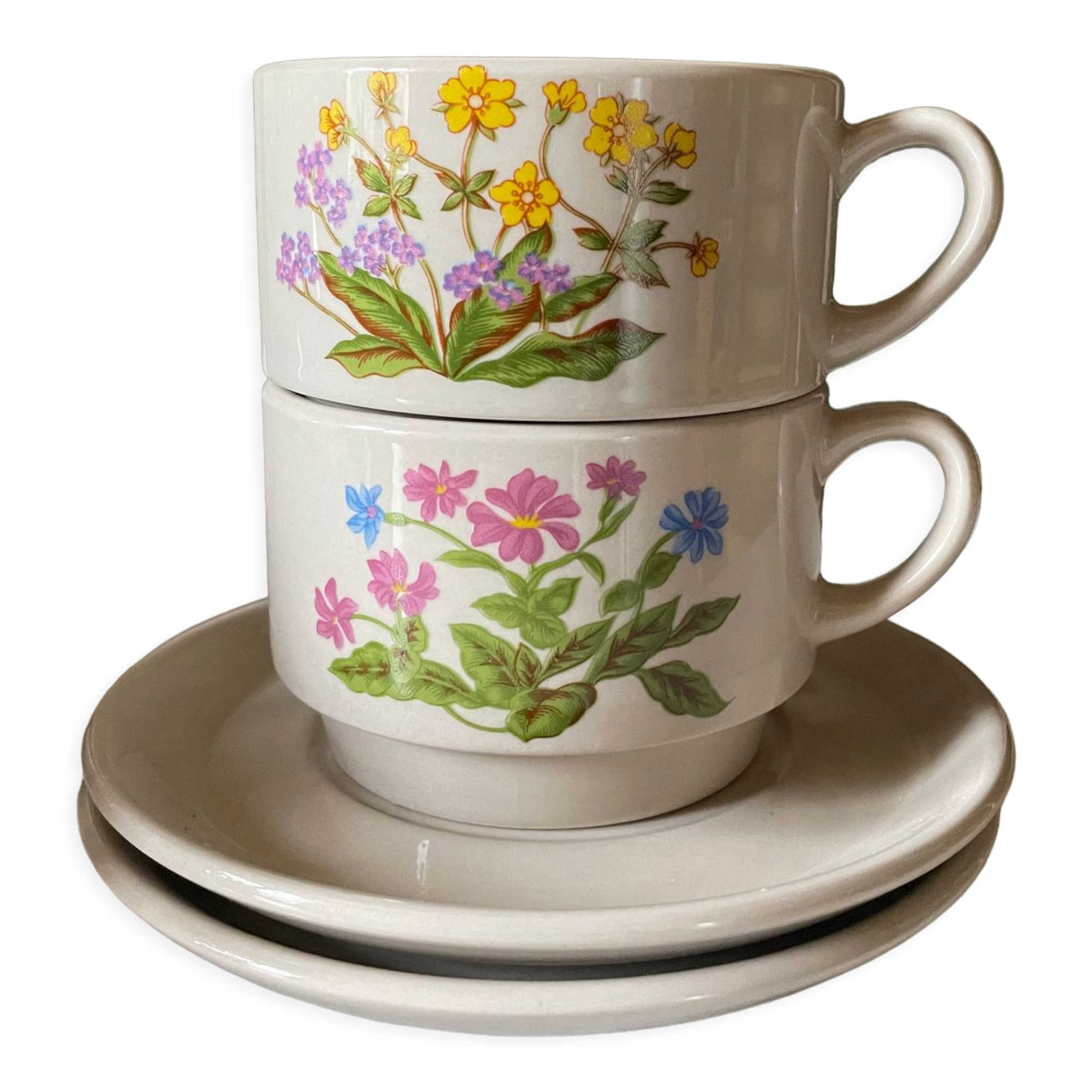 Vintage stoneware cups