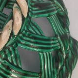 Green braided ceramic bowl