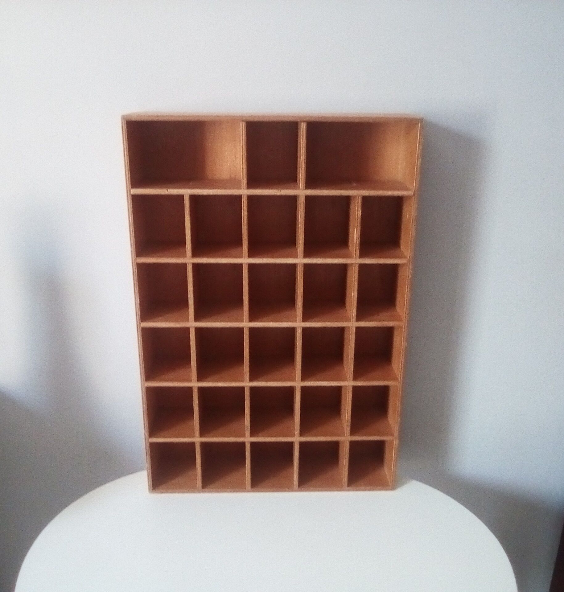 Vintage workshop shelf locker 28 boxes