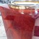Ice Bucket or bottle cooler with brass details by Aldo Tura, Italy 1960s