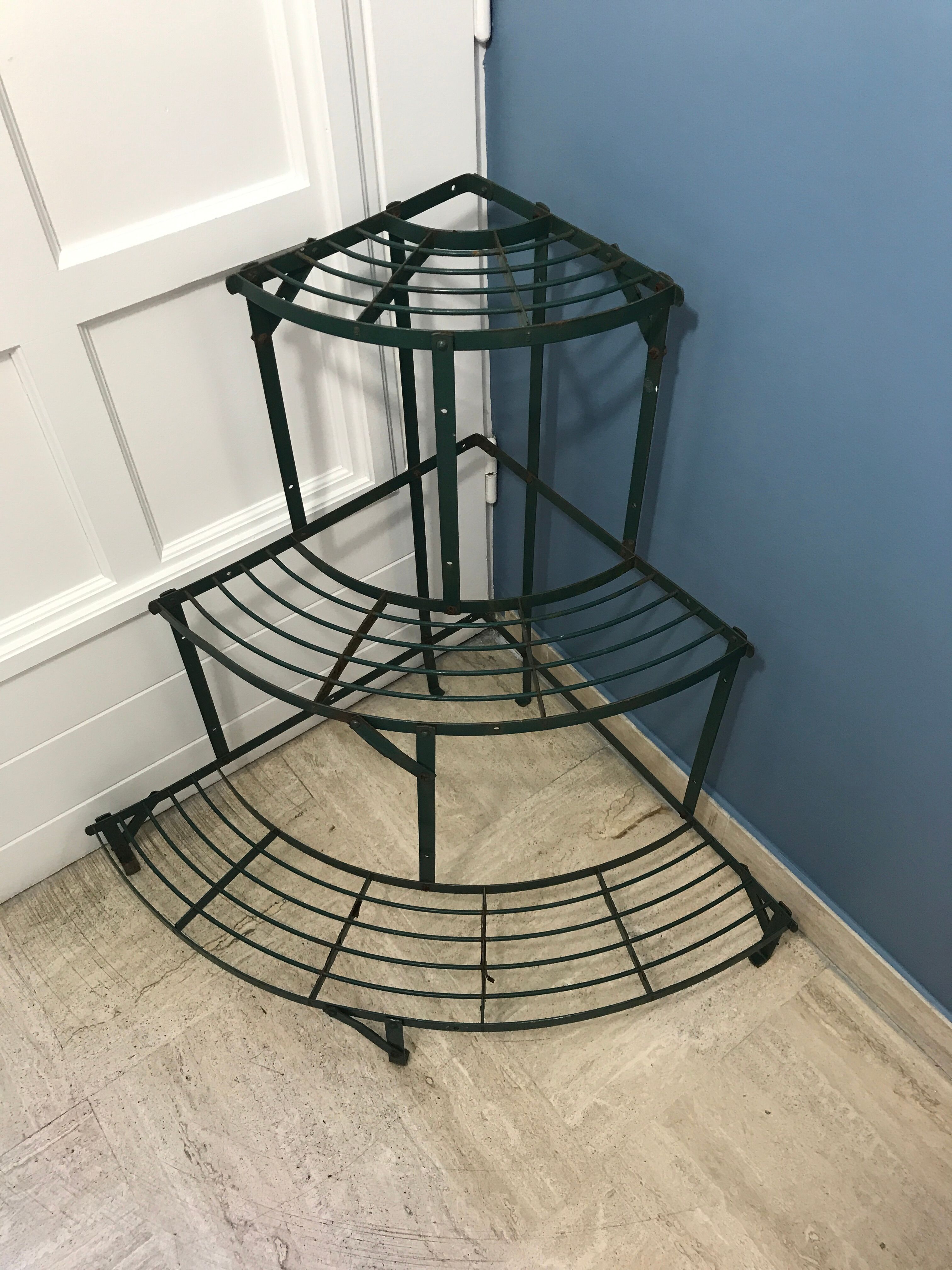 Old florist shelf door metal plants