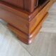 Cherry wood ogee chest of drawers - 4 drawers - 80s - long chest of drawers - Louis Philippe style