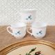 Trio de tasses à café Arcopal myosotis Veronica vintage