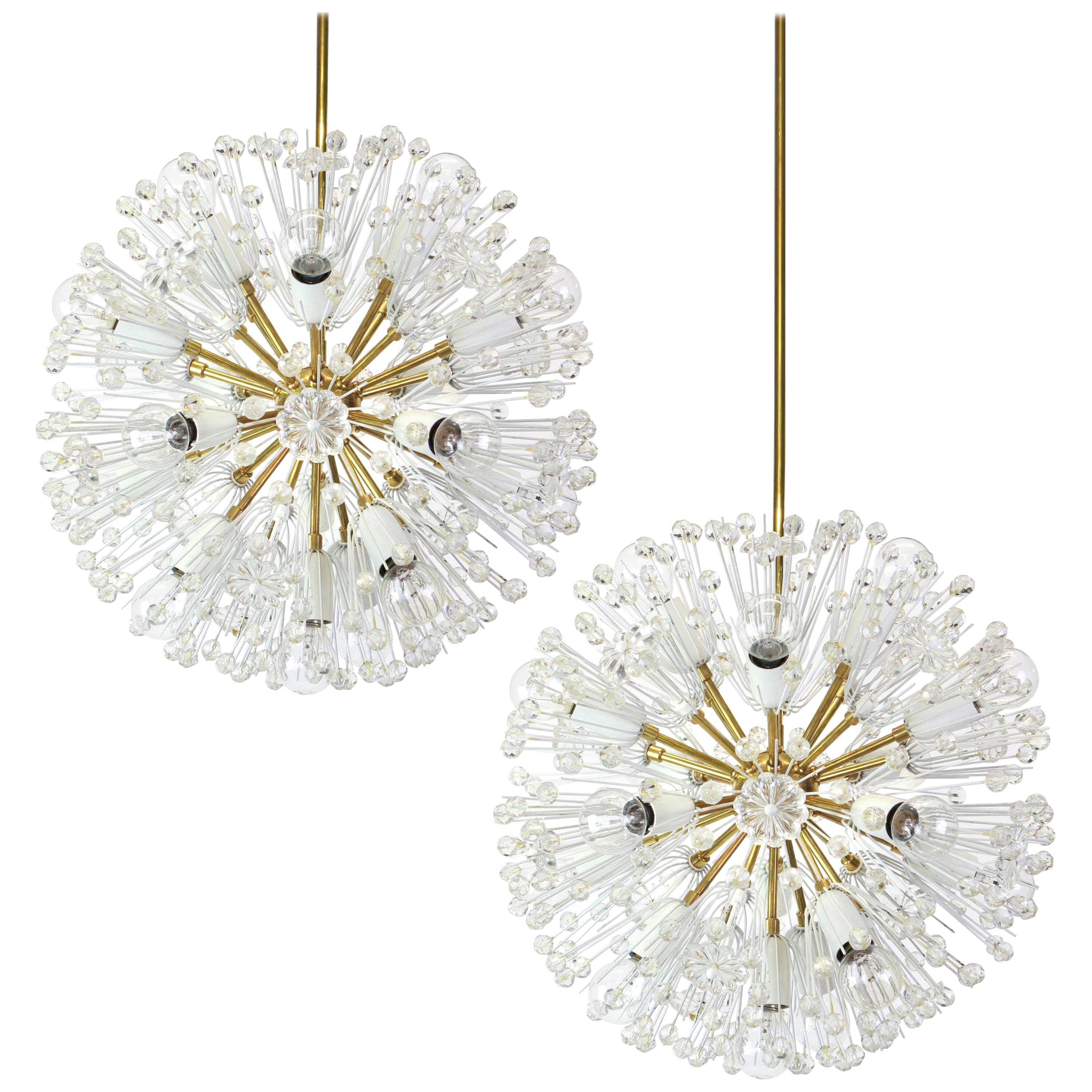 Starred brass chandelier by Emil Stejnar, Austria, 1960s.