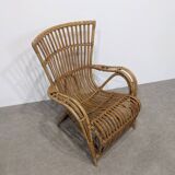 1970s rattan armchair