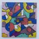 Abstract geometric coloured painting