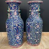 Paire de vases chinois en porcelaine de fin 19è siècle