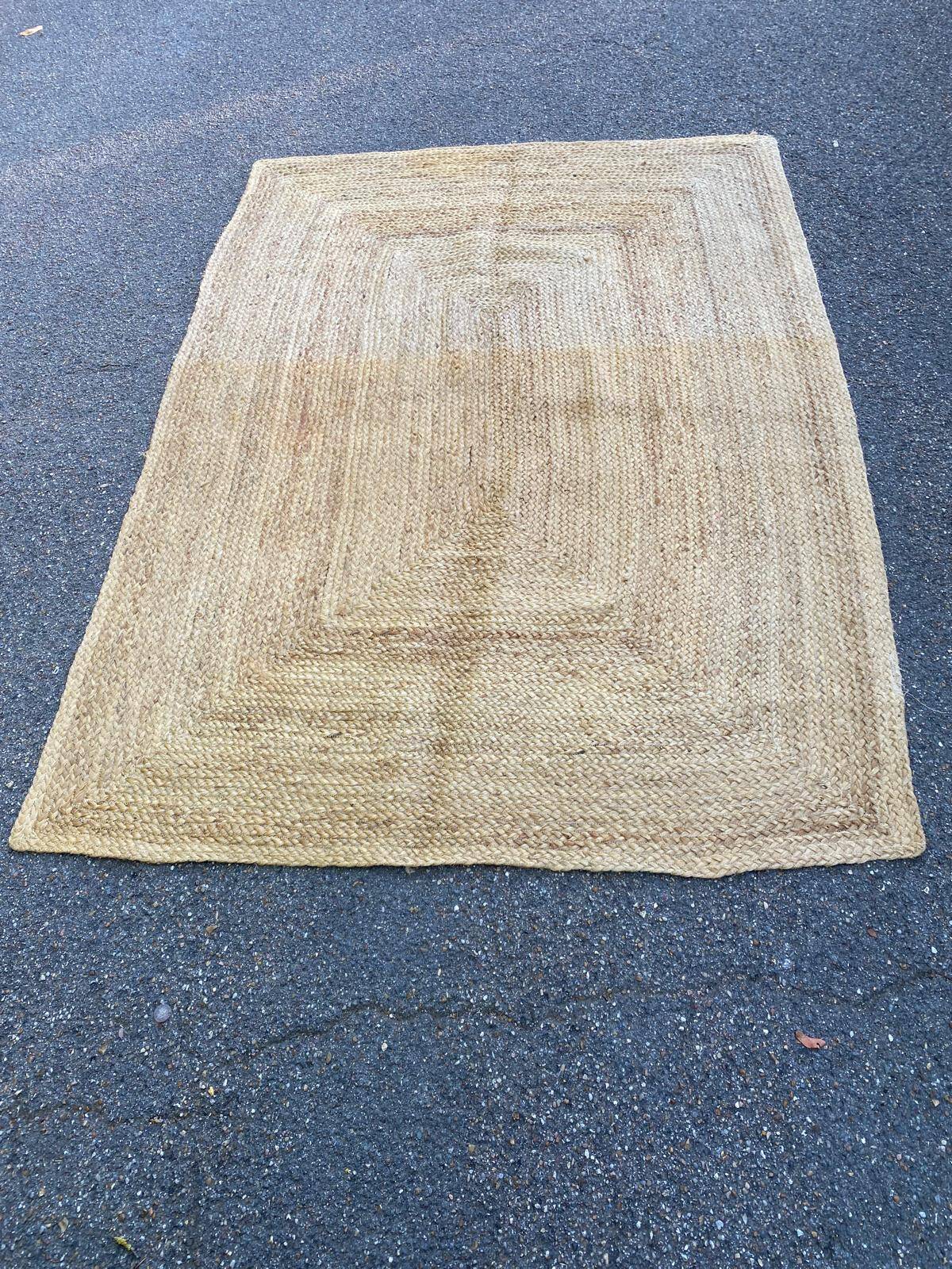 Tapis de jute scandinave rectangulaire naturel 160x230cm