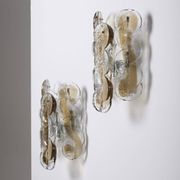 Pair of julius theodor kalmar glass wall lights, 1960s