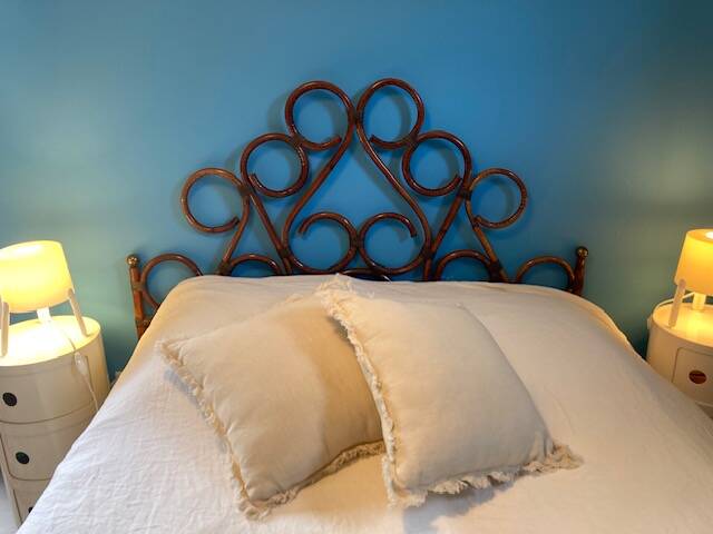 Rattan headboard