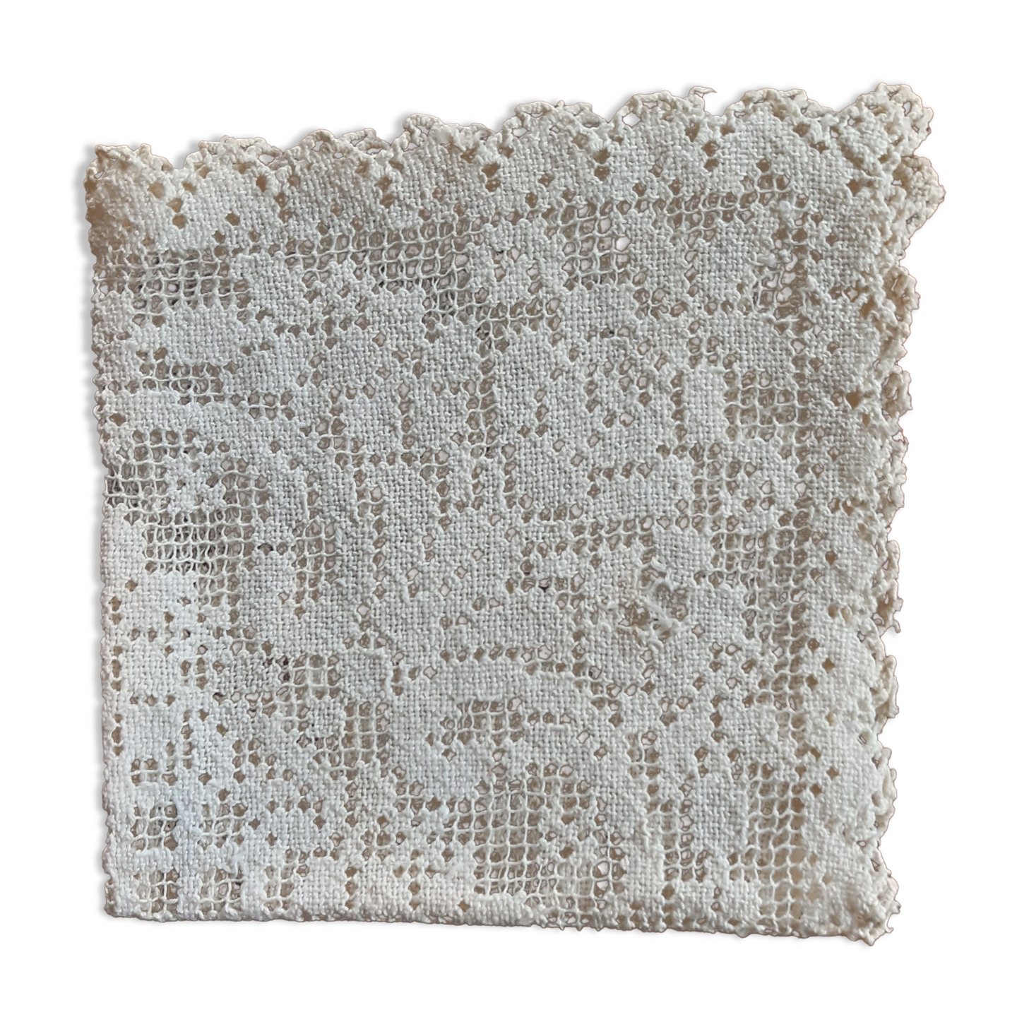Square placemat, crocheted. Handmade.
