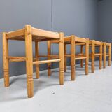 Vintage wicker stools - set of 4, 1960s