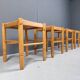 Vintage wicker stools - set of 4, 1960s