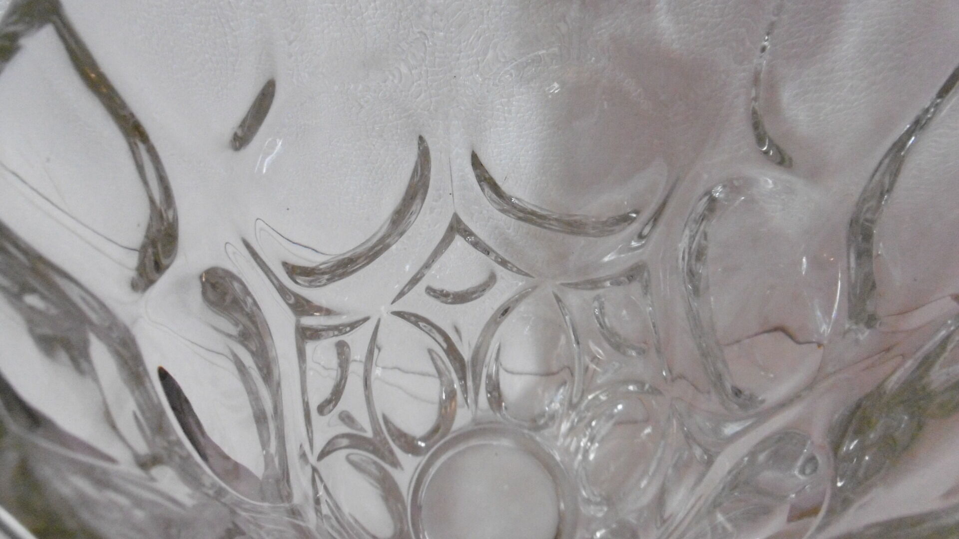 Transparent faceted crystal vase