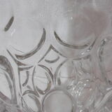 Transparent faceted crystal vase