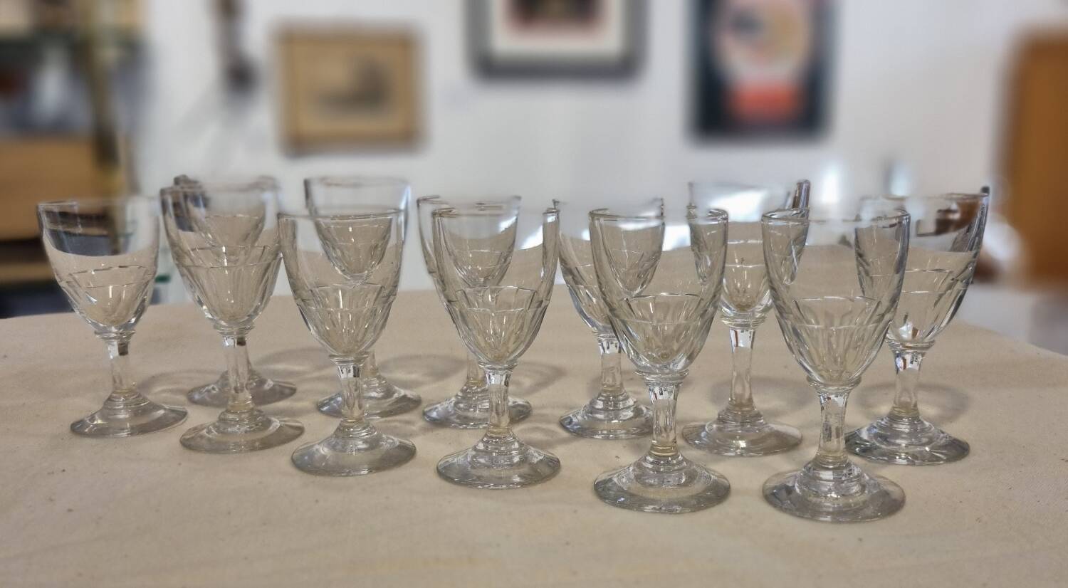 Set of 12 digestive glasses