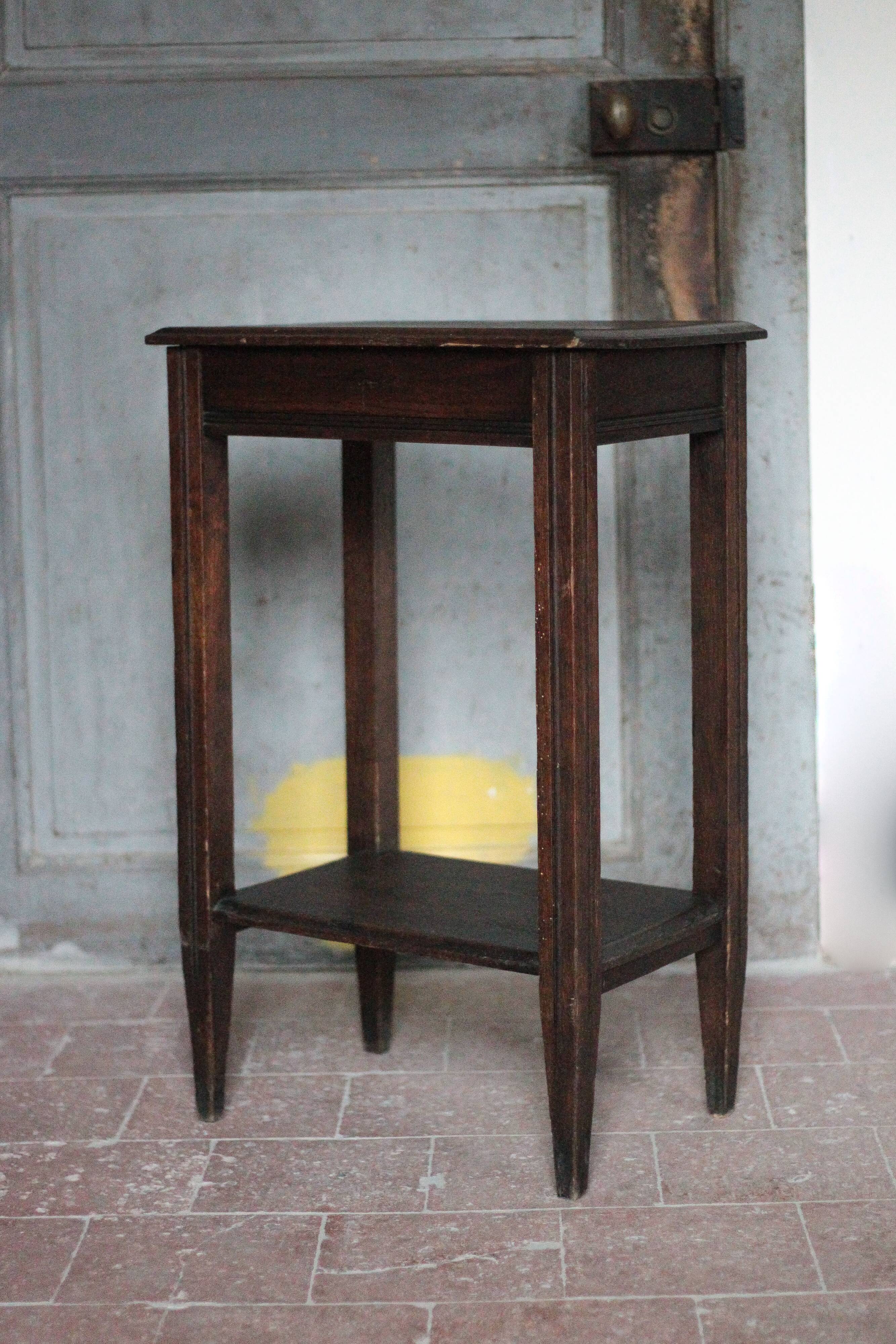 Table vintage, table bois, console art déco, table d'appoint