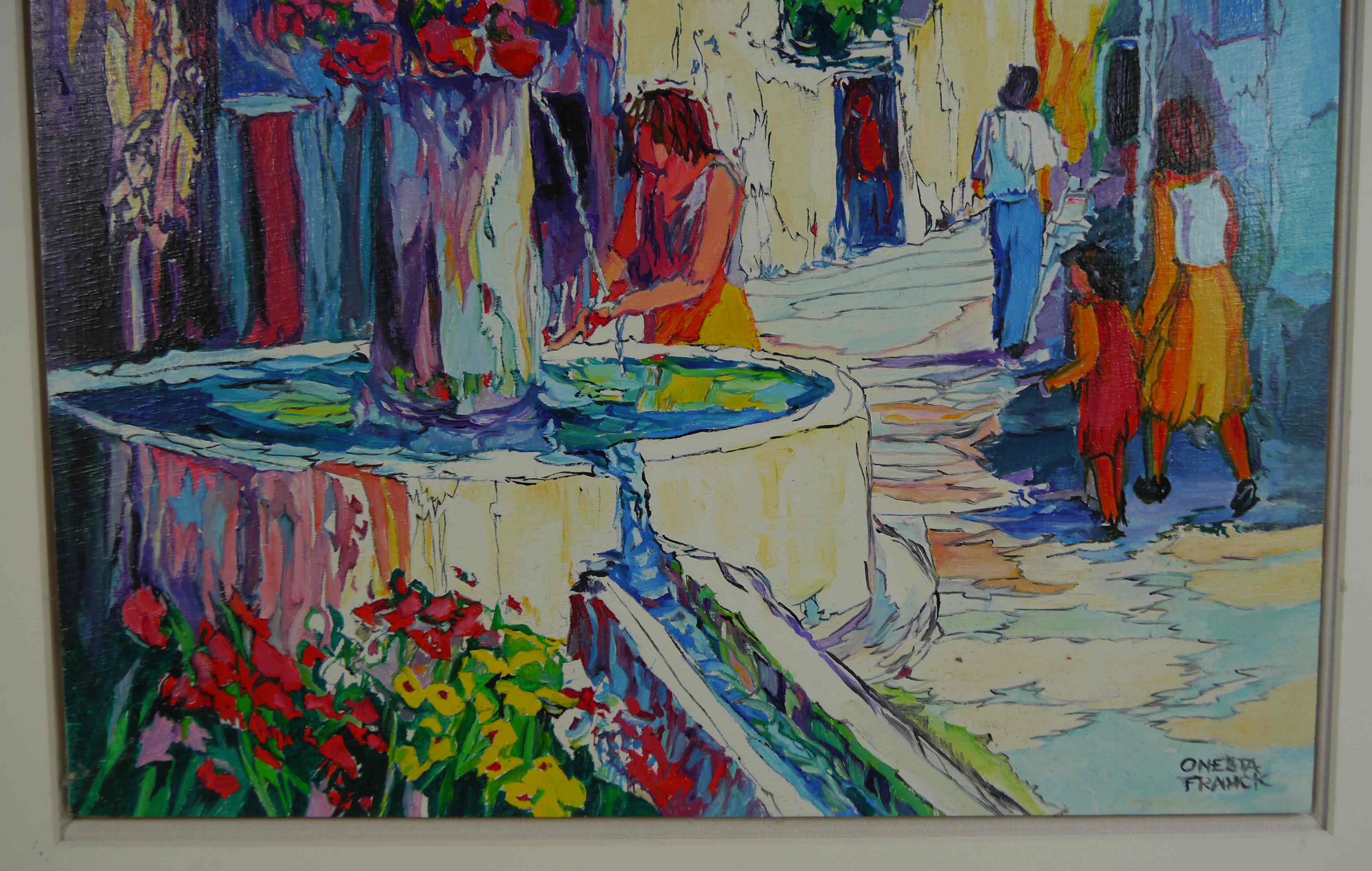 Oil painting by Onesta Franck
