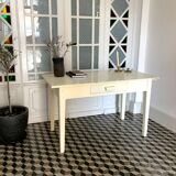 Old white wooden table