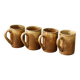 Lot de 4 mugs en grés, signés Jean Gaubier