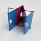 Folded metal magazine rack, 1980