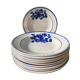 Set of 10 vintage hollow plates in Badonviller earthenware