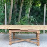 18th century monastery dining table renovated in solid oak 250cm