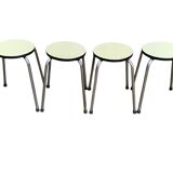 Vintage stackable stools Formica beige 1960