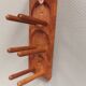 Beautiful Danish wine rack/holder for 3 bottles of wine on the wall. 1980s
