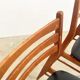 Lot de 4 chaises scandinaves hêtre et skai 60s