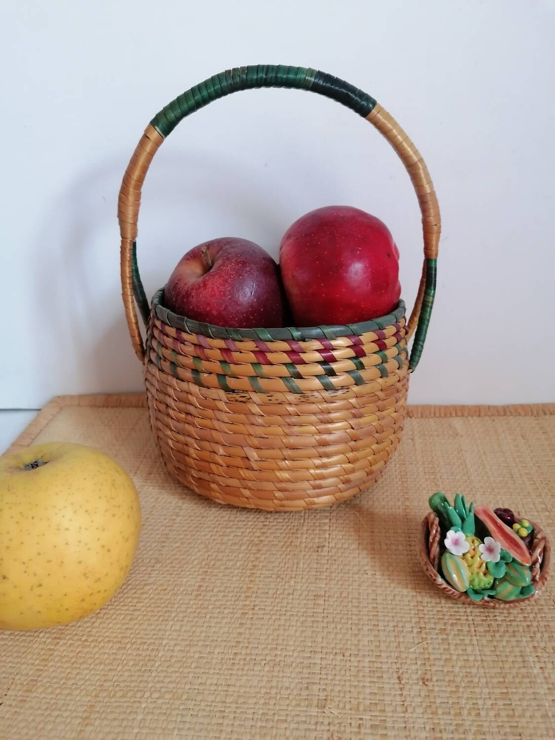 Children's woven straw basket