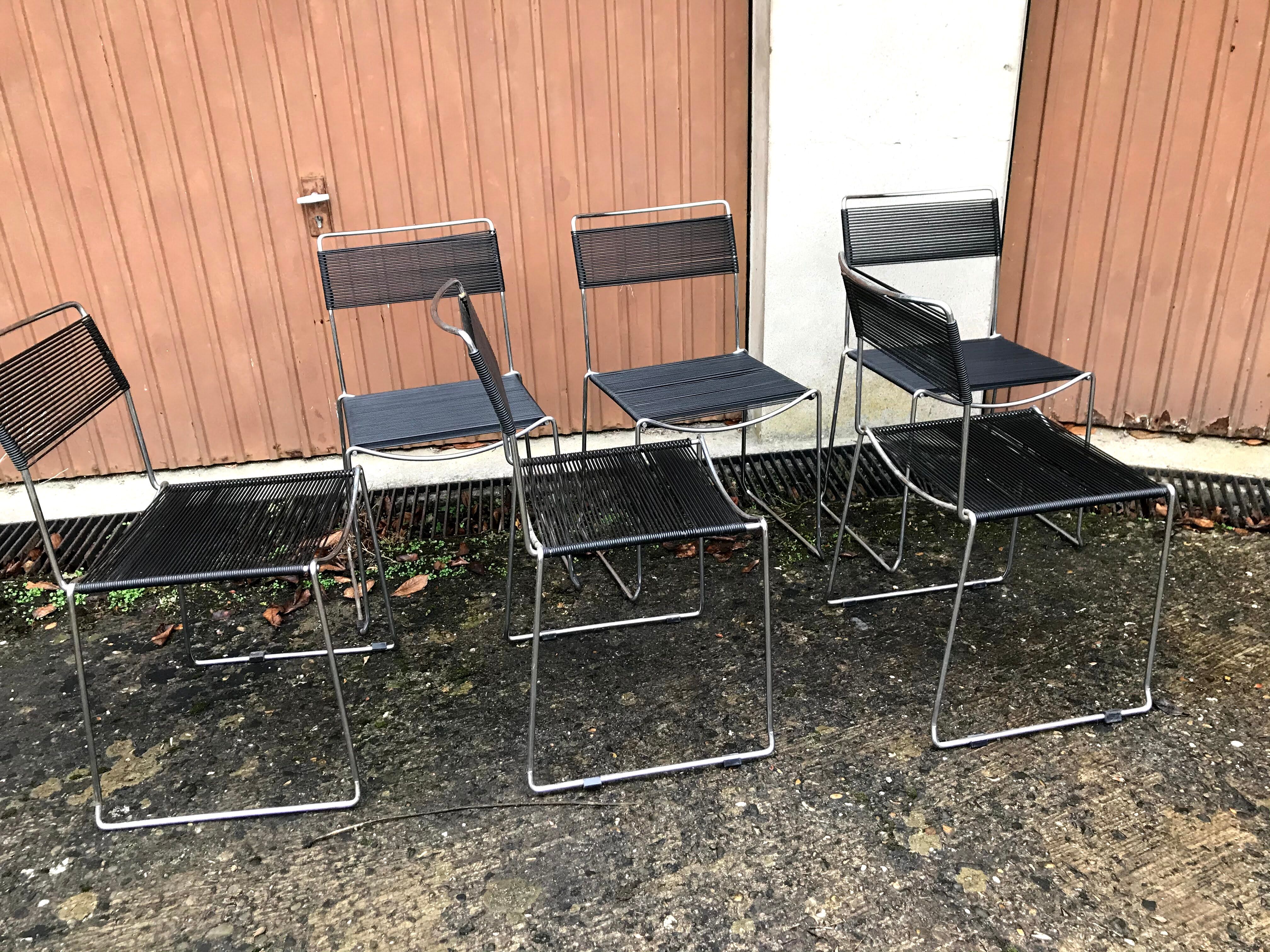 Vintage scoubidou or spaghetti chairs 60s