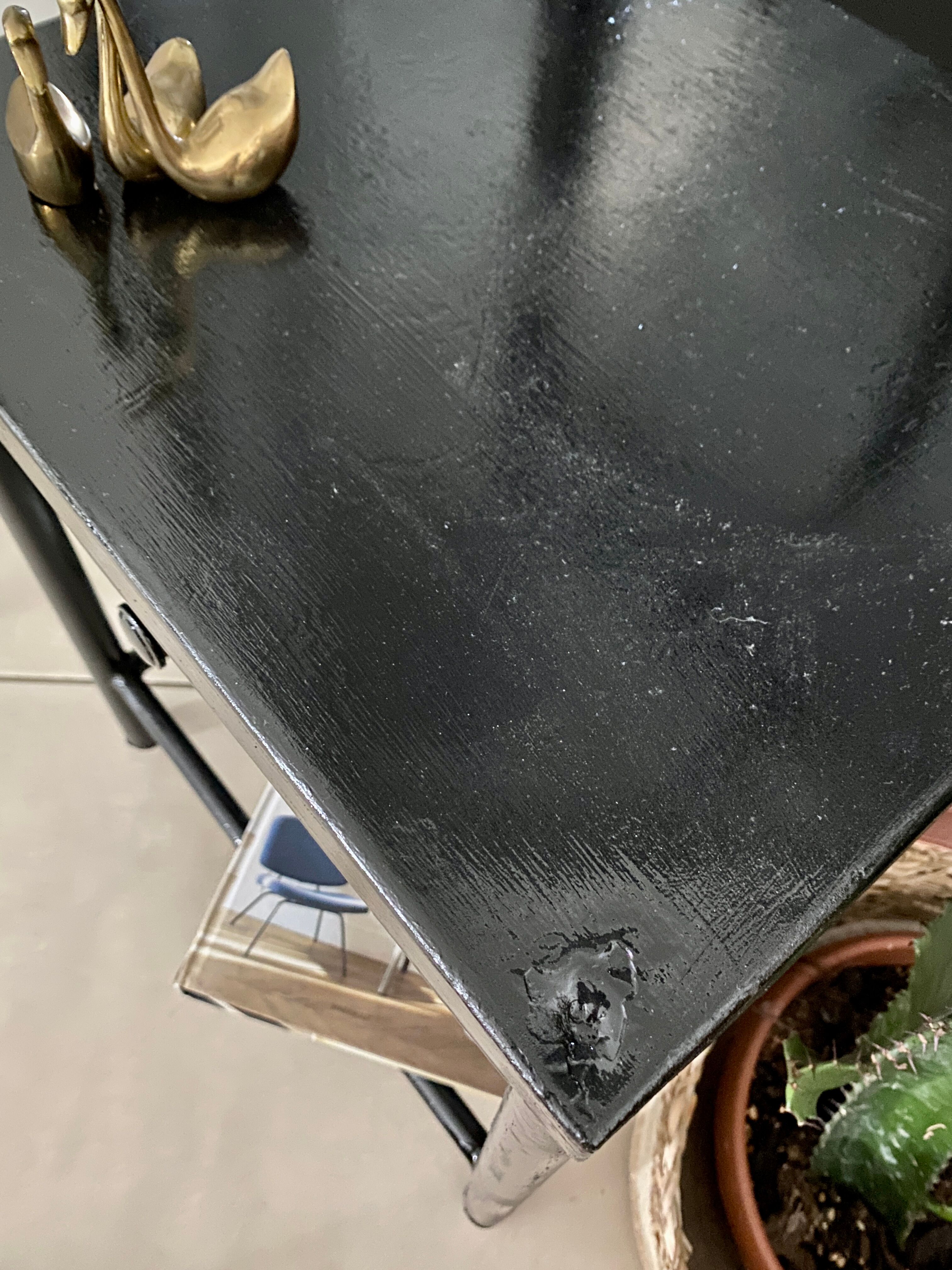 Vintage boarding school bedside table