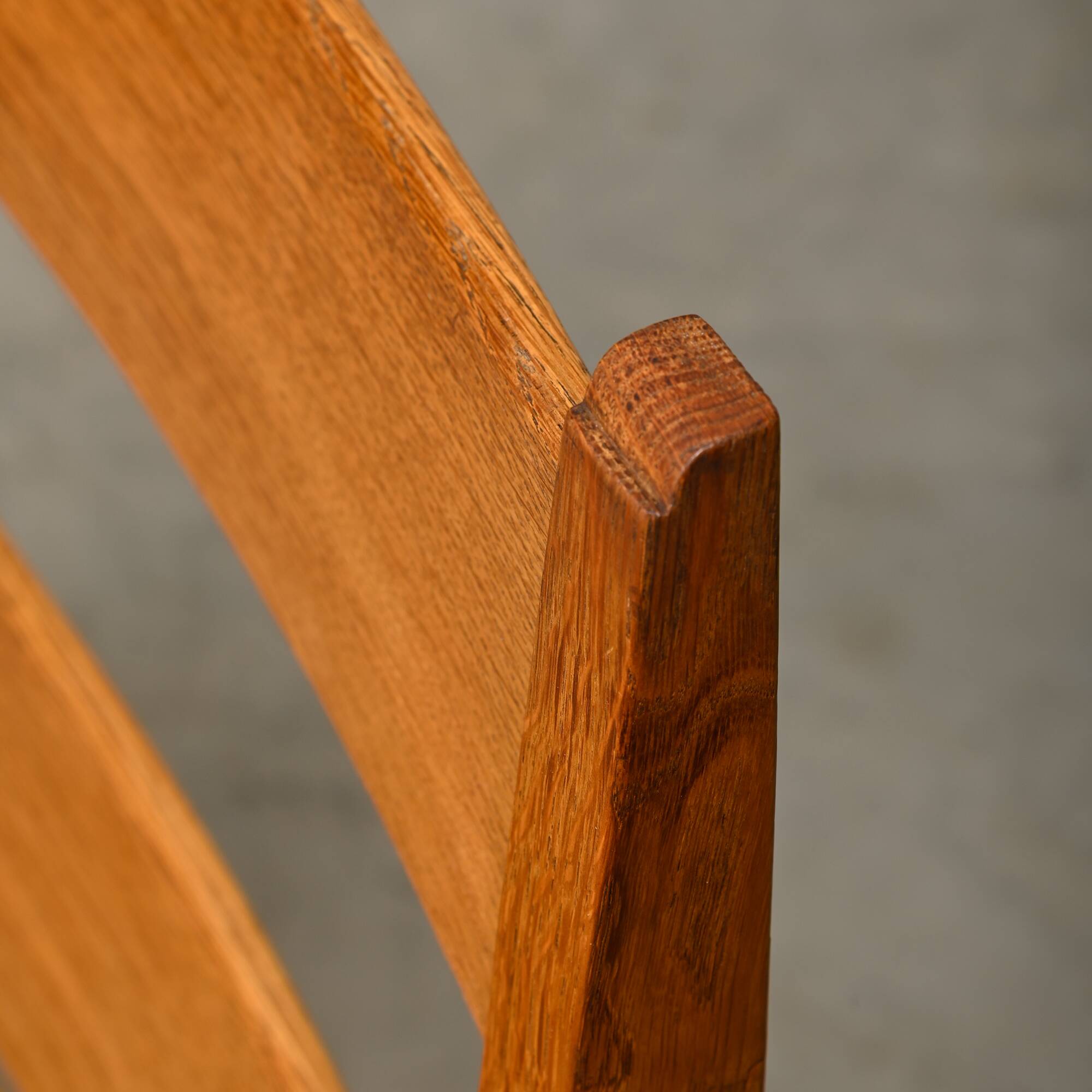 Art Deco Haagse School Armchair in solid Oak and Straw, 1930s