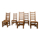 Set of six high back French dining chairs