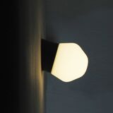 Scandinavian Modern milky white opaline glass wall lamp by Louis Poulsen, Denmark 1960s