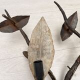 Wall lamp in wrought iron.
