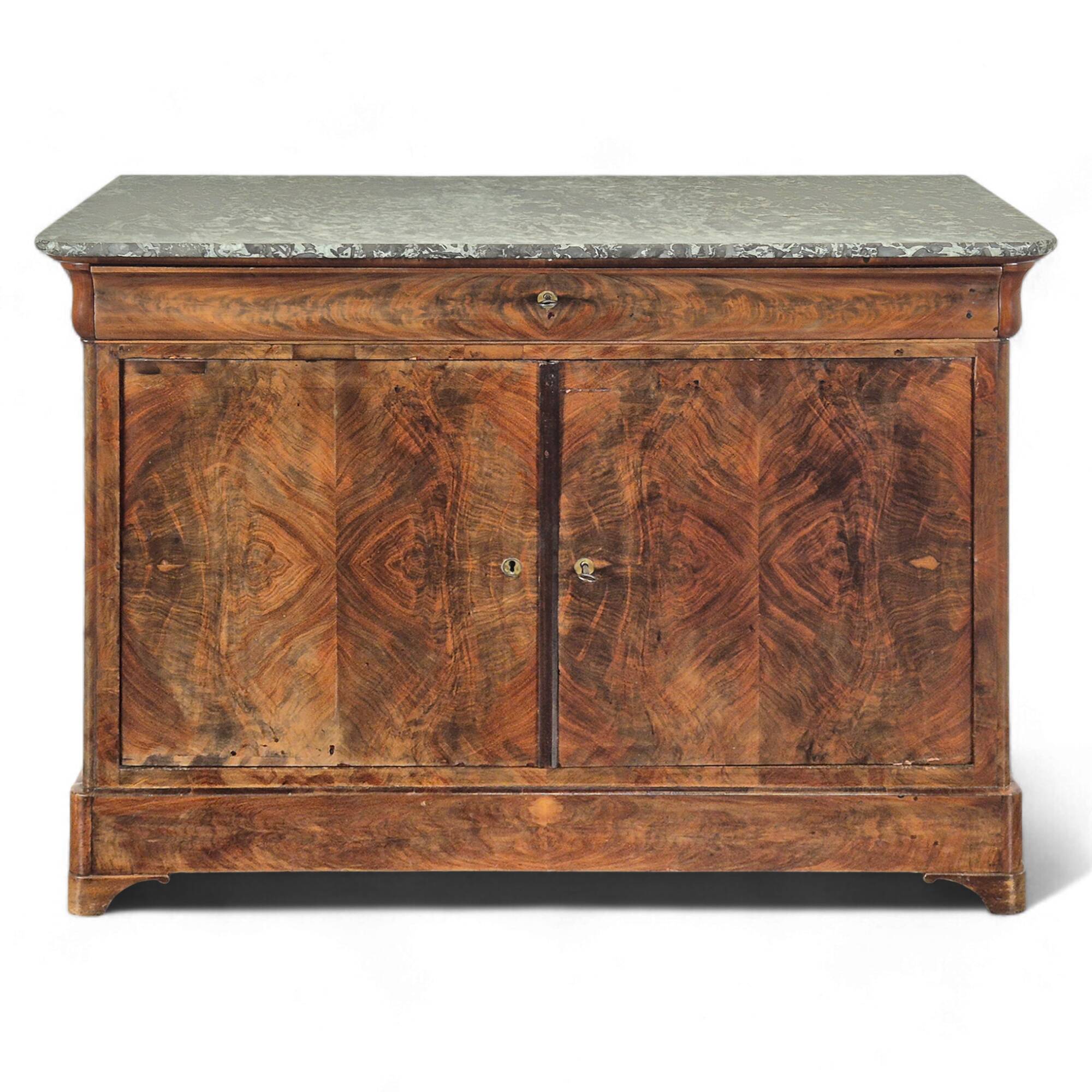Buffet d'époque Louis Philippe en acajou et marbre Sainte Anne