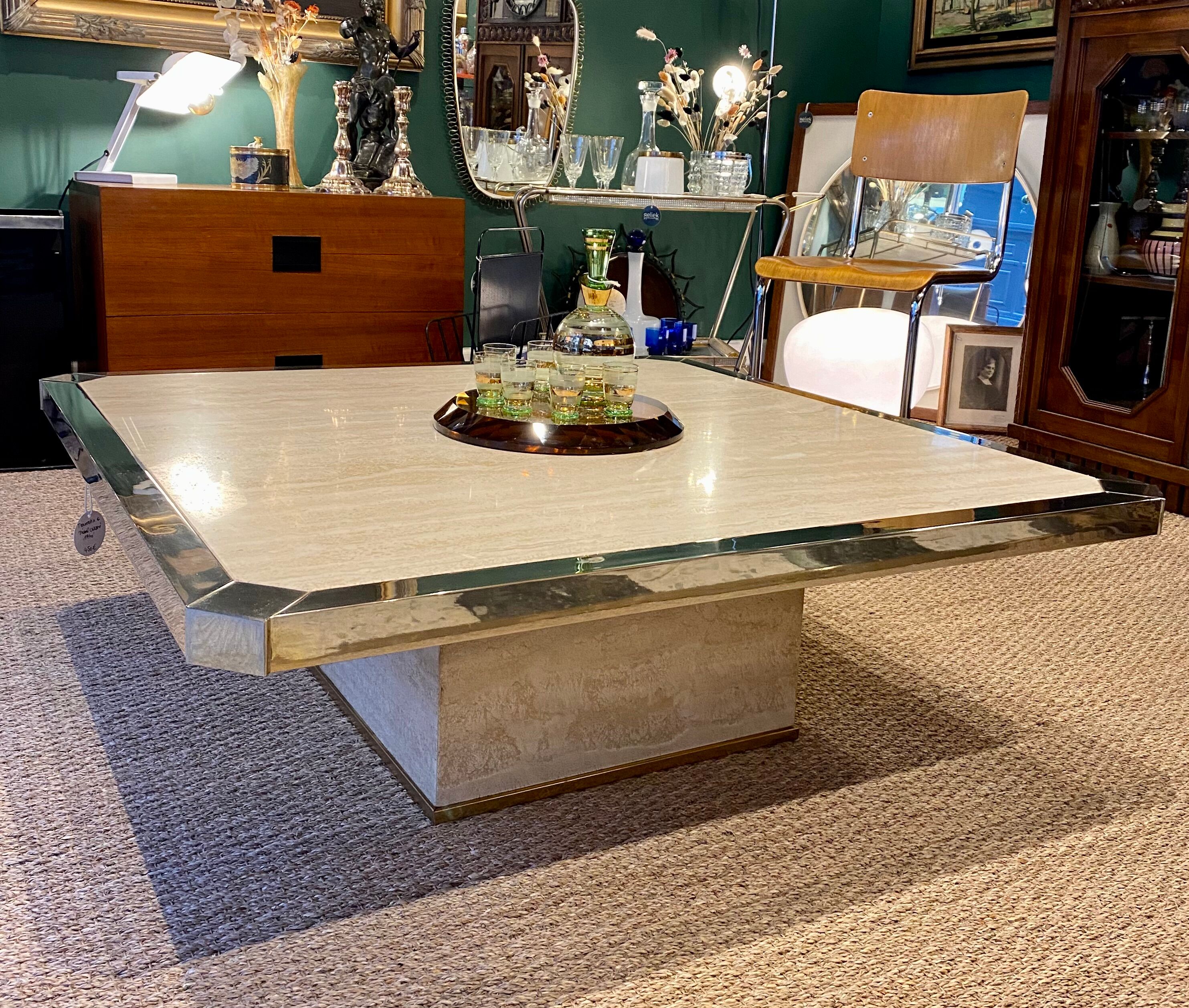 Vintage travertine coffee table