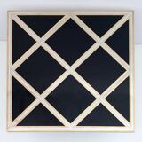 Romeo Rega Mid-century Modern Italian Black Glass, Brass and Chrome Dining