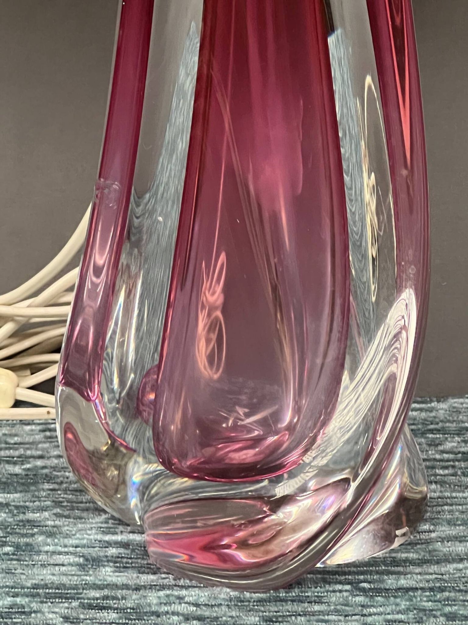 Solid crystal lamp Val Saint Lambert.