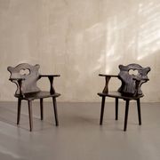 Pair of Savoyard armchairs, France 1950