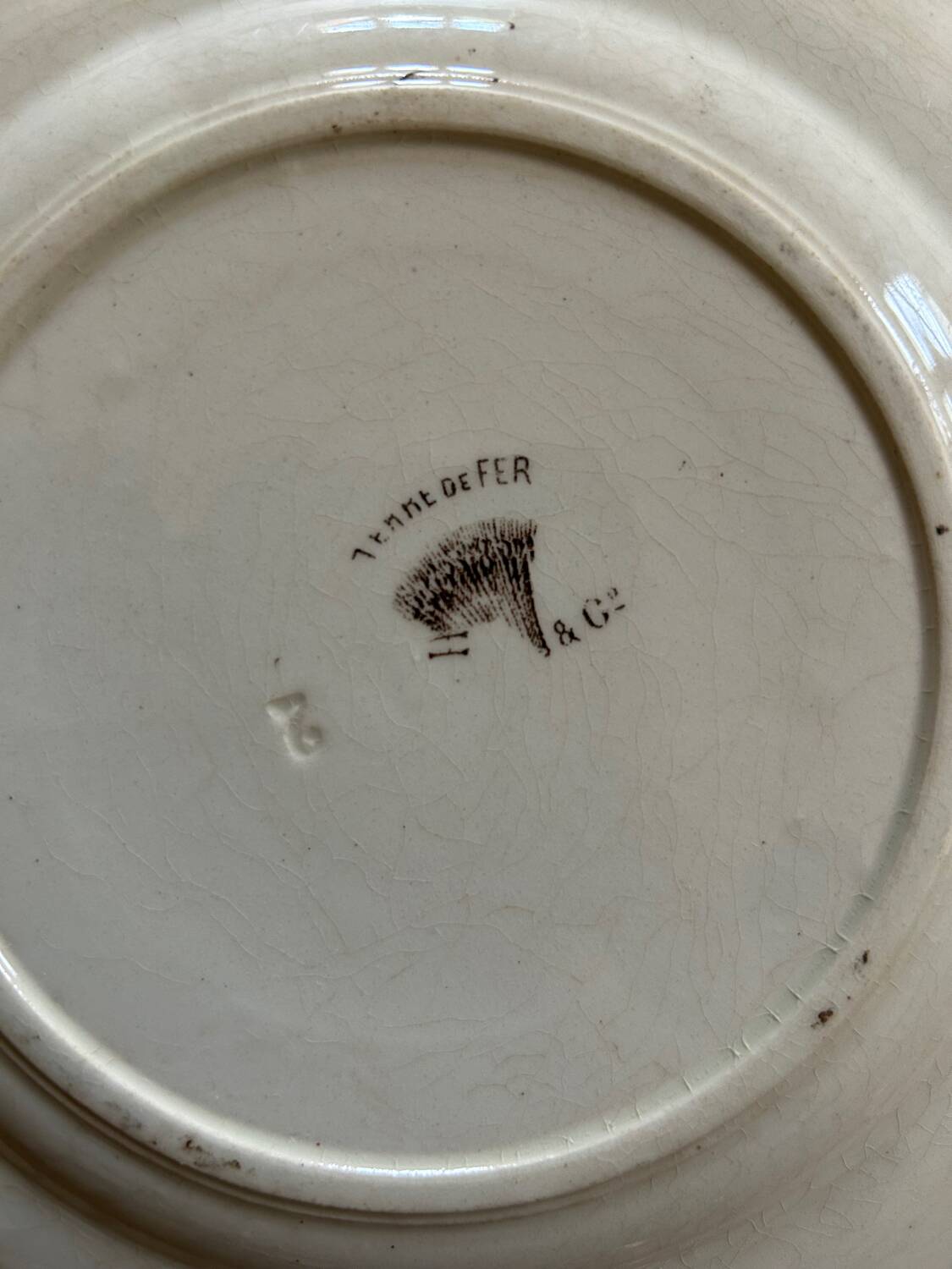 Mismatched set of 6 old flat plates