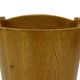 Vintage umbrella holder in oak basket storage design of the 1960s minimalist design