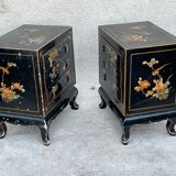 Pair of Chinese bedside tables