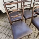 6 chairs meclchiorre bega for ponti circa 60s