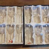 Set of 12 Lorraine crystal glasses