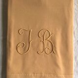 Old linen and yellow cotton sheet